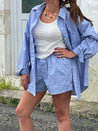 POLINA POPLIN STRIPED SHORTS Shorts OEA ARCHIVE