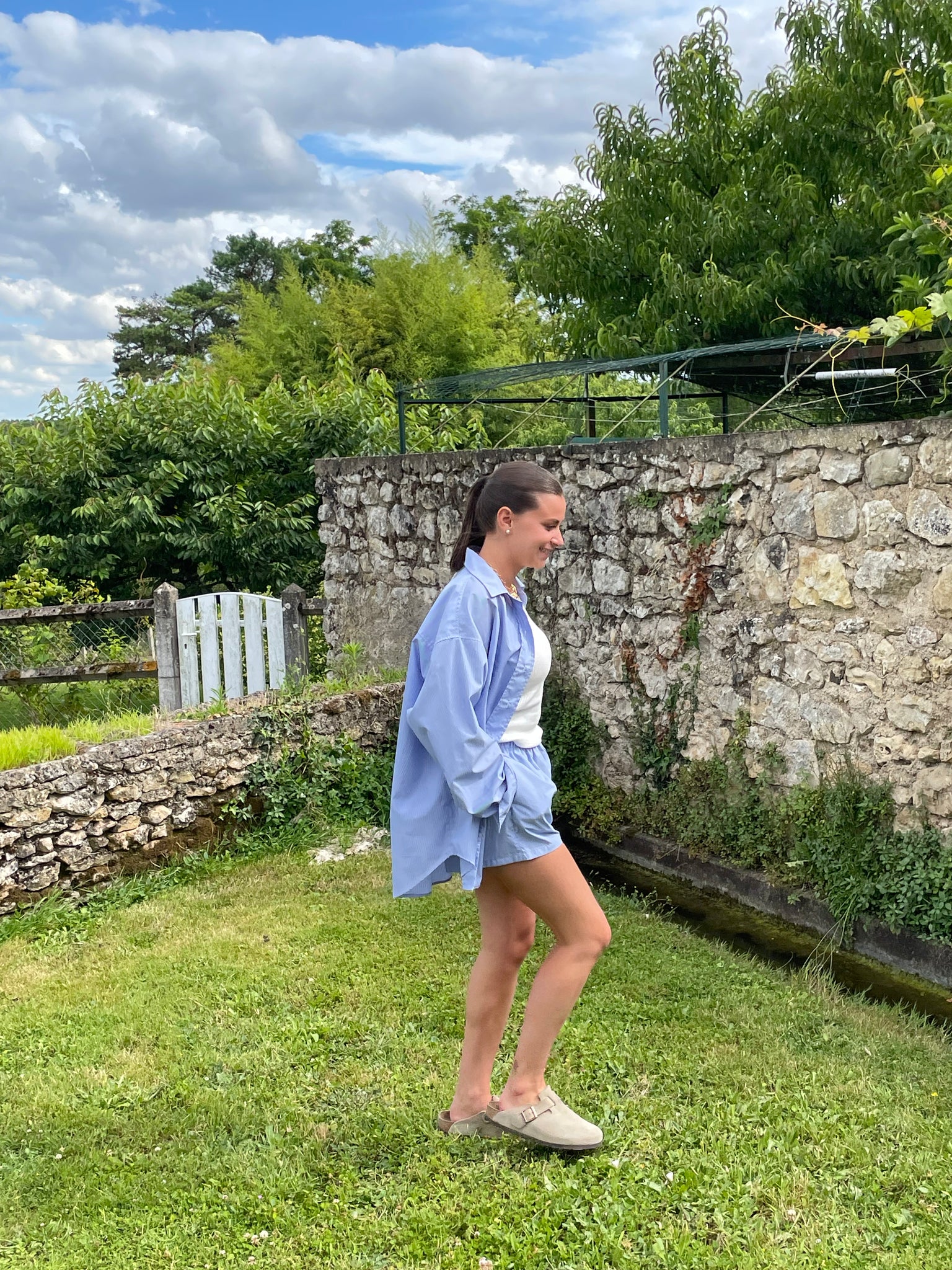 POLINA POPLIN STRIPED SHORTS