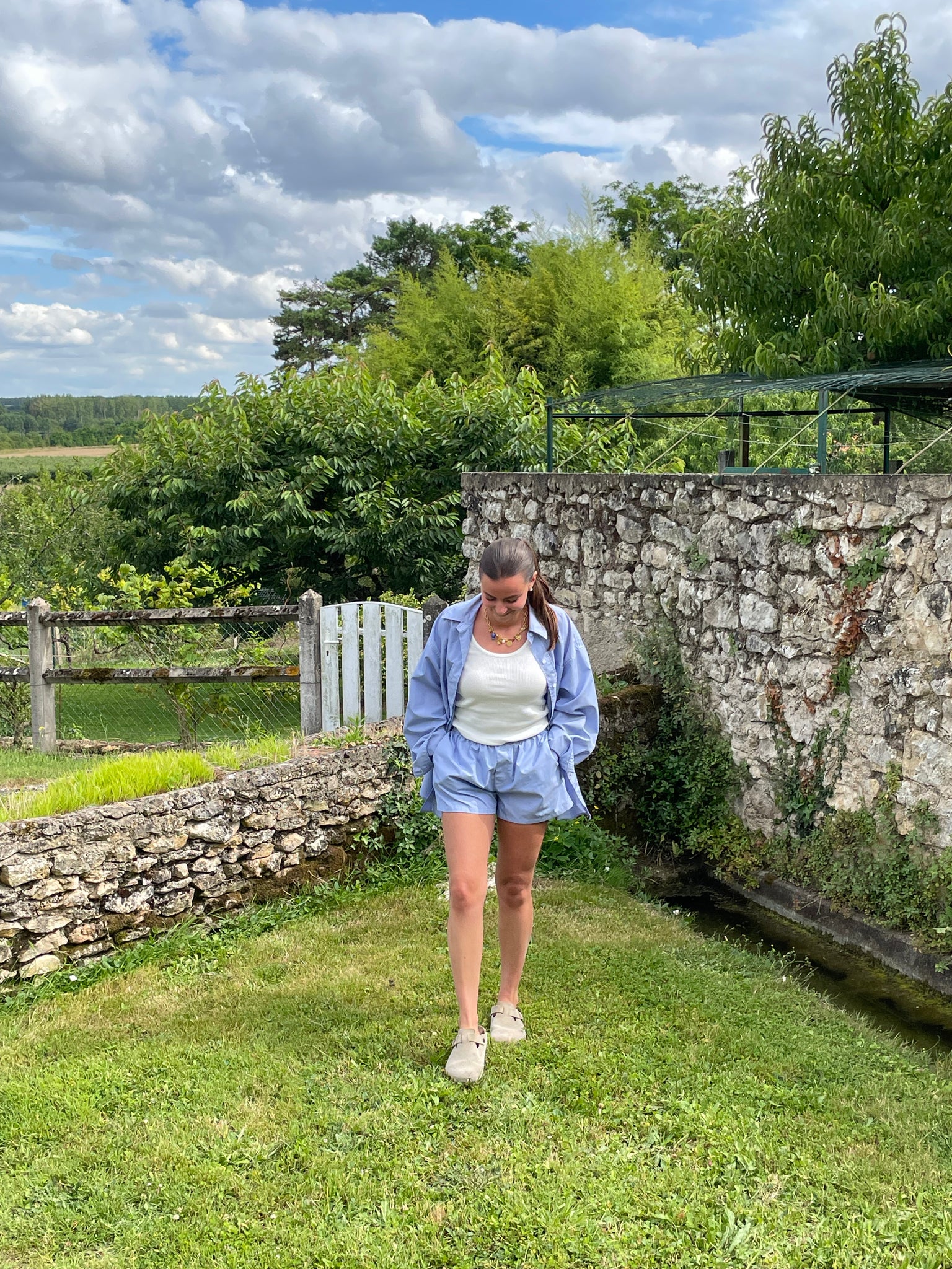 POLINA POPLIN STRIPED SHORTS