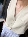 CONNOR LINEN VEST vests OEA ARCHIVE