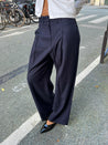 ESME PINSTRIPED WIDE PANTS Pants OEA PARIS