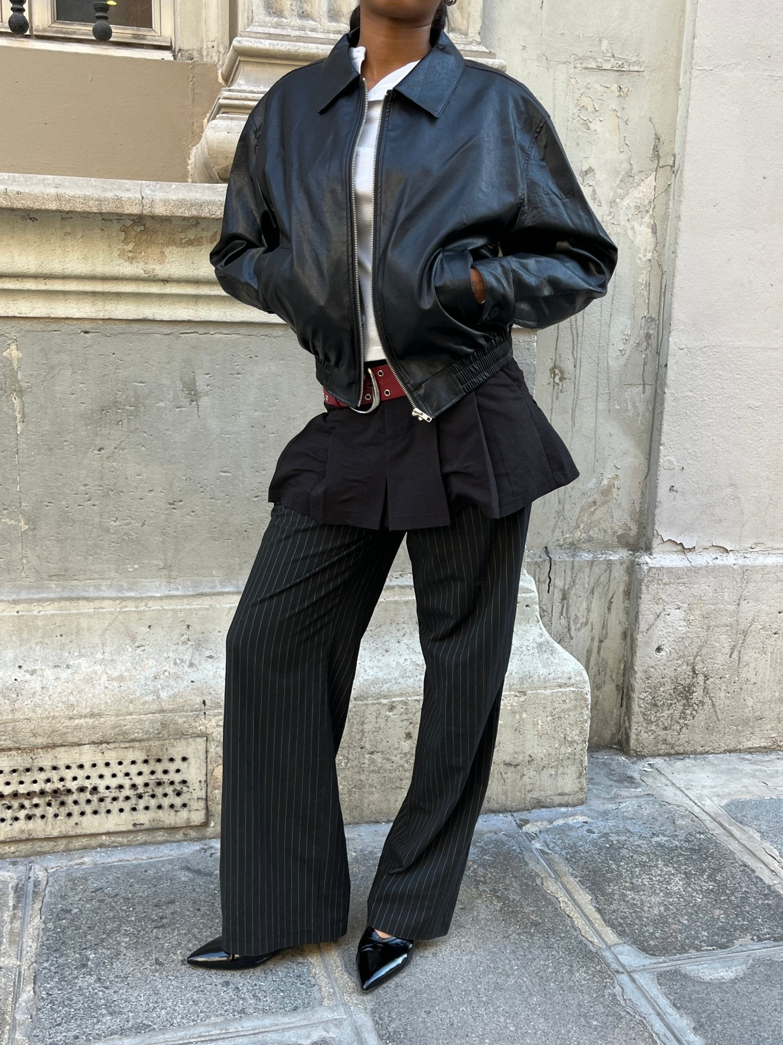 JENNY FAUX LEATHER JACKET Jackets OEA PARIS