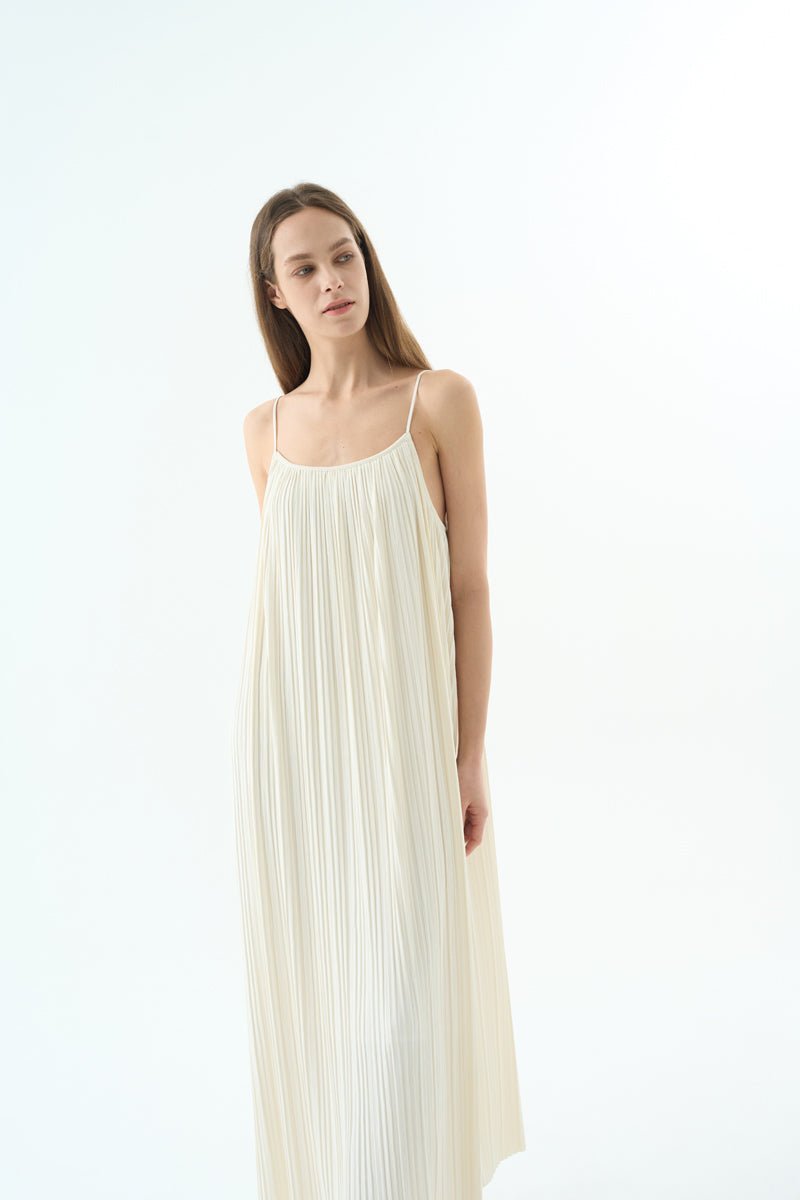 JOSEFINE PLEATED SLEEVELESS DRESS Dress OEA ARCHIVE