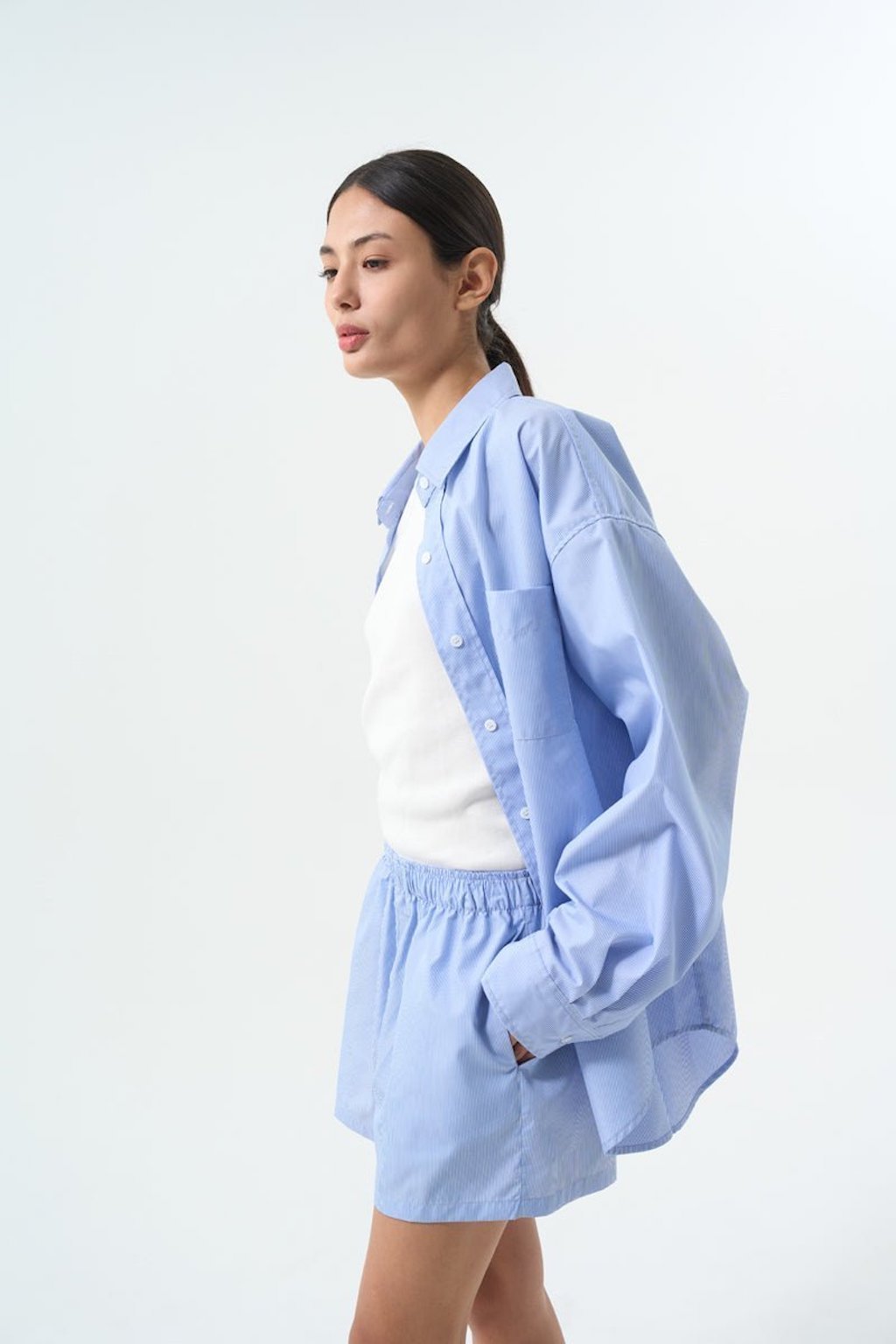 POLINA POPLIN STRIPED SHIRT tops OEA ARCHIVE